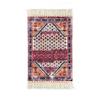 Persian Style Hand-Knotted Floor Mat With Tassels Retro Ethnic Geometric Printed Area Rugs Kitchen Bedroom Bath Non-Slip Carpet