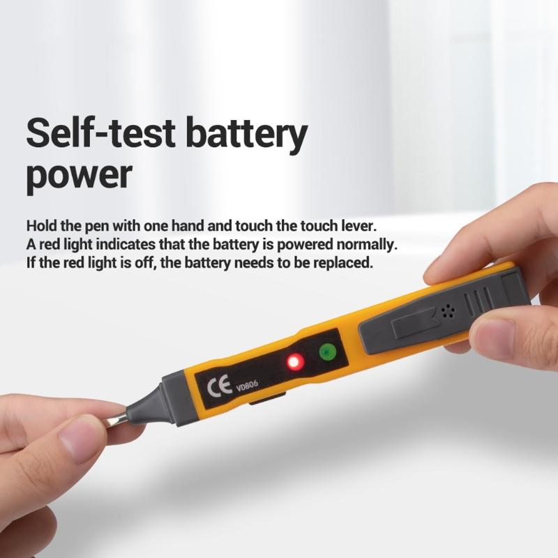 Sound Light AC/for DC Voltage Detector Electric Non-contact Pen Tester Continuity Battery Test Pencil VD806