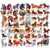 New 56 Colorful Horse Inspirational Stickers, Galloping Horse Pattern Warm Heart Quotes Hand Account Diy Horse Lovers Decorative Stickers