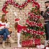 5M Heart Tinsel Garland DIY Love Sequins Valentines Garland Heart Snowflake Cupid the God of Love Hanging Decor Valentines Party
