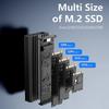 Aluminum M.2 NVMe Enclosure USB3.2 20Gbps Transfer Speed Heat Dissipation Easy Installation for 2230 2242 2260 2280