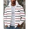 Felpa con cappuccio da uomo taglia grande, stampa digitale 3D, con cerniera, vestibilità ampia, comoda, casual, tendenza street, felpa