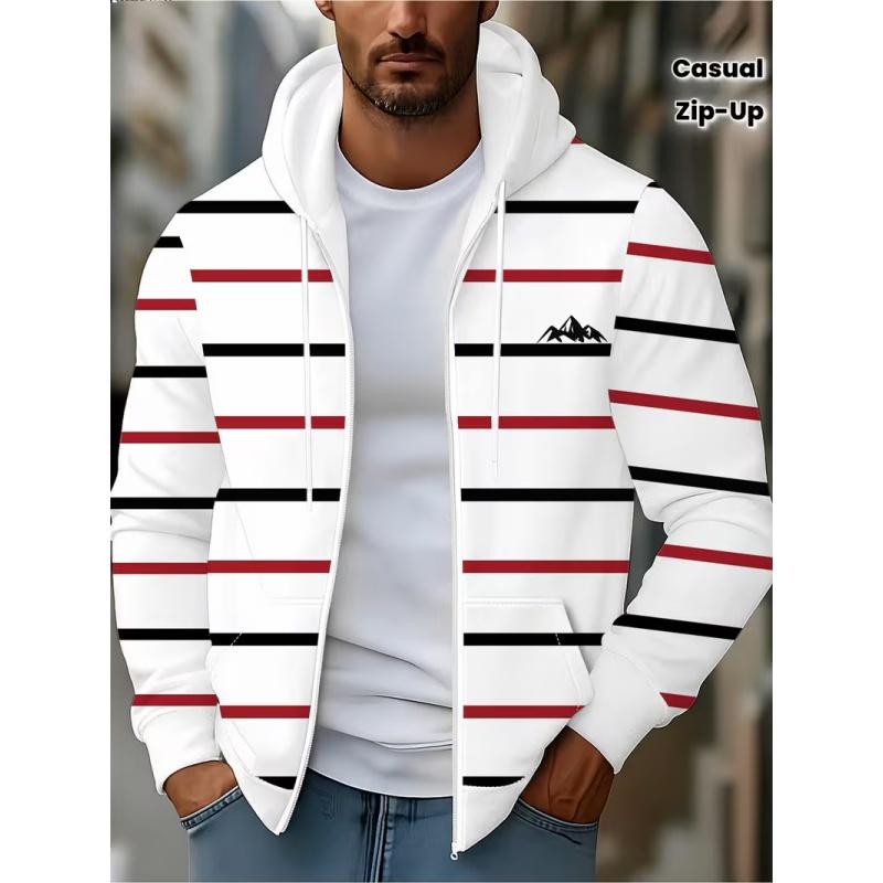 Felpa con cappuccio da uomo taglia grande, stampa digitale 3D, con cerniera, vestibilità ampia, comoda, casual, tendenza street, felpa