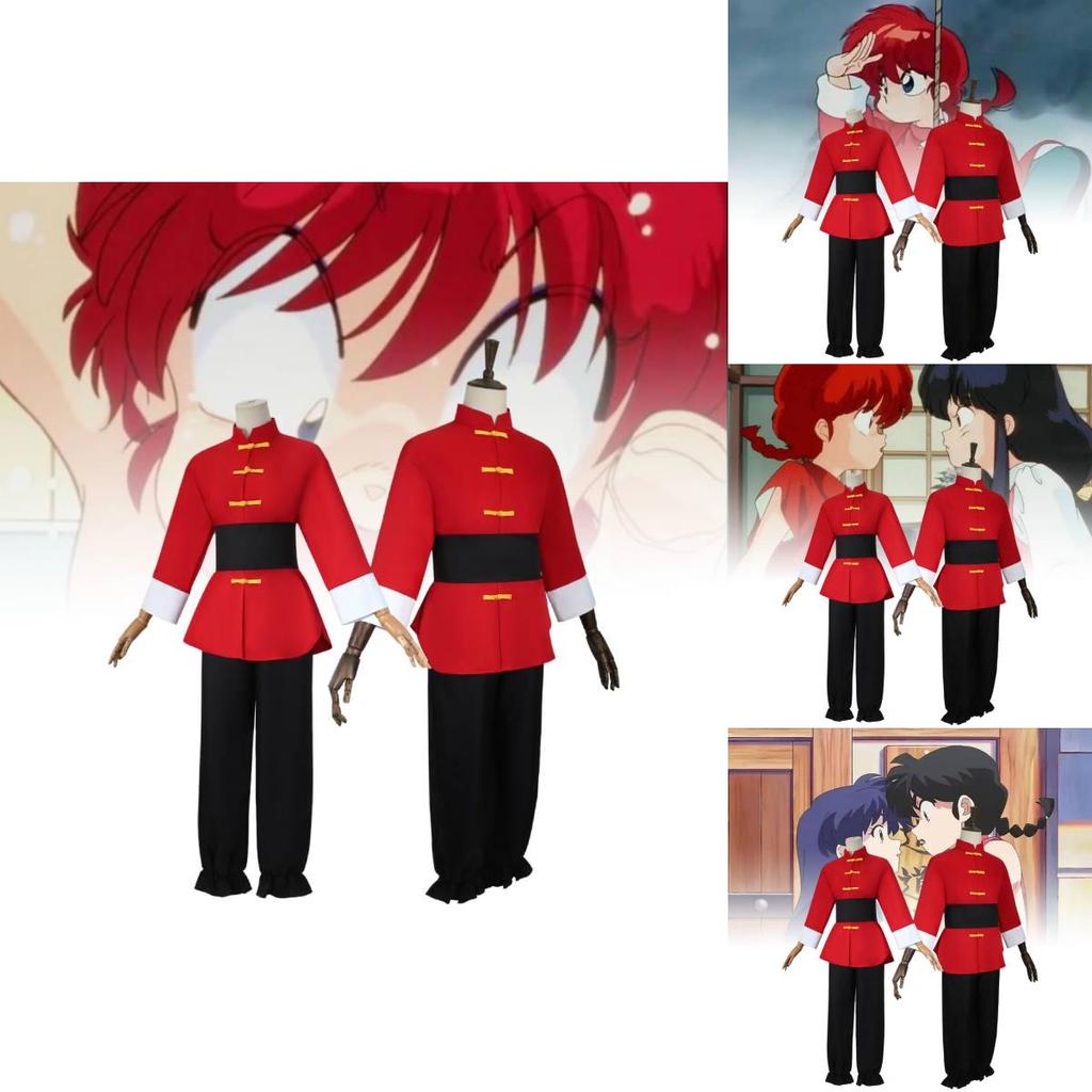 Soft And Durable Ranma Costume Featuring Streetwear Inspired Kung Fu Design For All Seasons