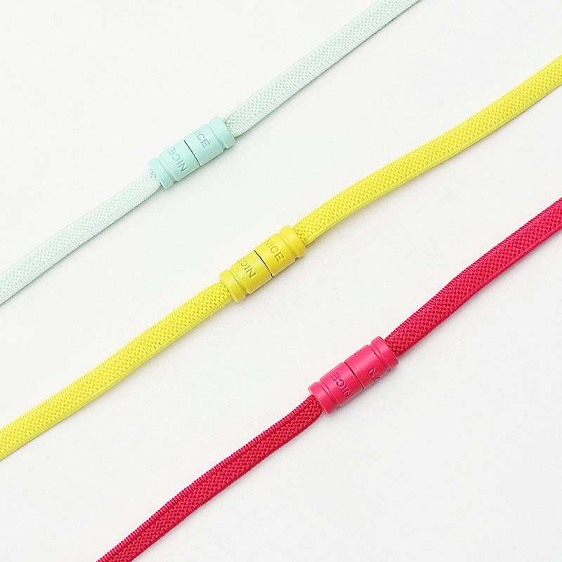 1Pair No Tie Shoelaces Metal Capsule Buckle Shoelace Round Elastic Laces Without Ties Sneakers Basketball Shoe Laces Accessories