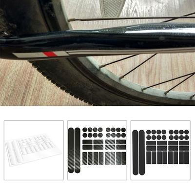 1 Set Waterproof Bicycle Sticker Carbon Fiber Protective Film For Mountain Bike