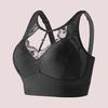 Women Bra Adjustable Shoulder Strap Hollow Out Floral Pattern Lace Anti-exposure Maximum Comfort