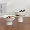 Minimalist Ceramic Pedestal Dessert Bowl