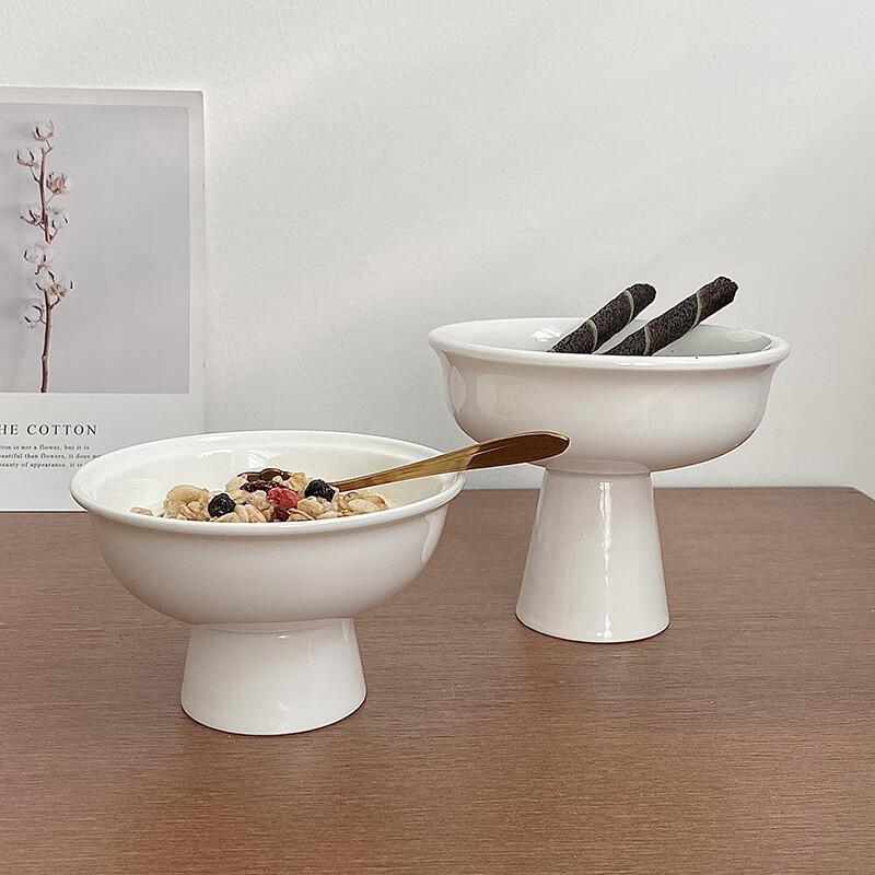 Minimalist Ceramic Pedestal Dessert Bowl