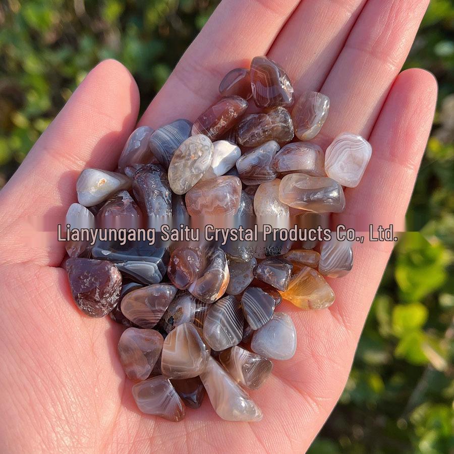 Natural Crystal Agate Jade Gemstone Ornaments for Bonsai or Fish Tanks (12-15mm)