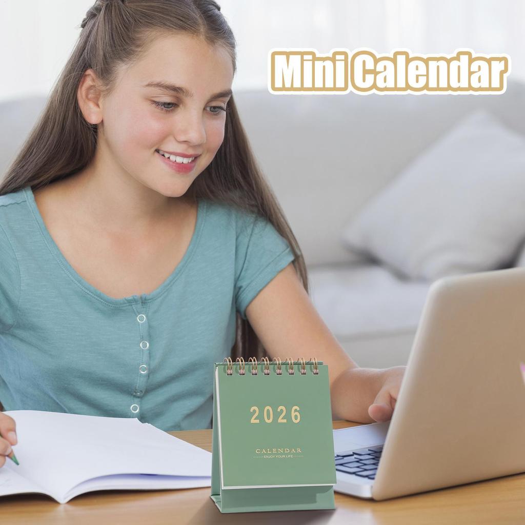 Small Calendar for Desk Decorative Desktop Calendar Daily Planning Supplies for Tasks Appointments Dating Home Study Bedroom