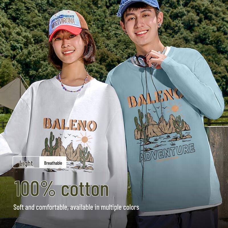 Baleno Men's American Style Heavyweight Long Sleeve T-Shirt