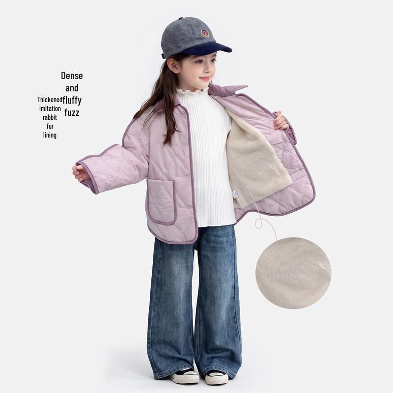 Girls' Winter Quilted Casual Coat