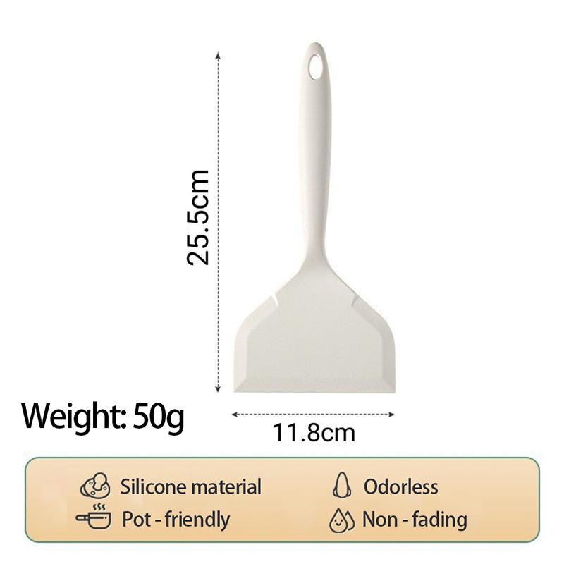 1pc Silicone Spatula Scraper Kitchen Utensils Heat Resistant Non-stick Frying Pan Fish Pancake Baking Scoop Cooking Tool CFQJ001