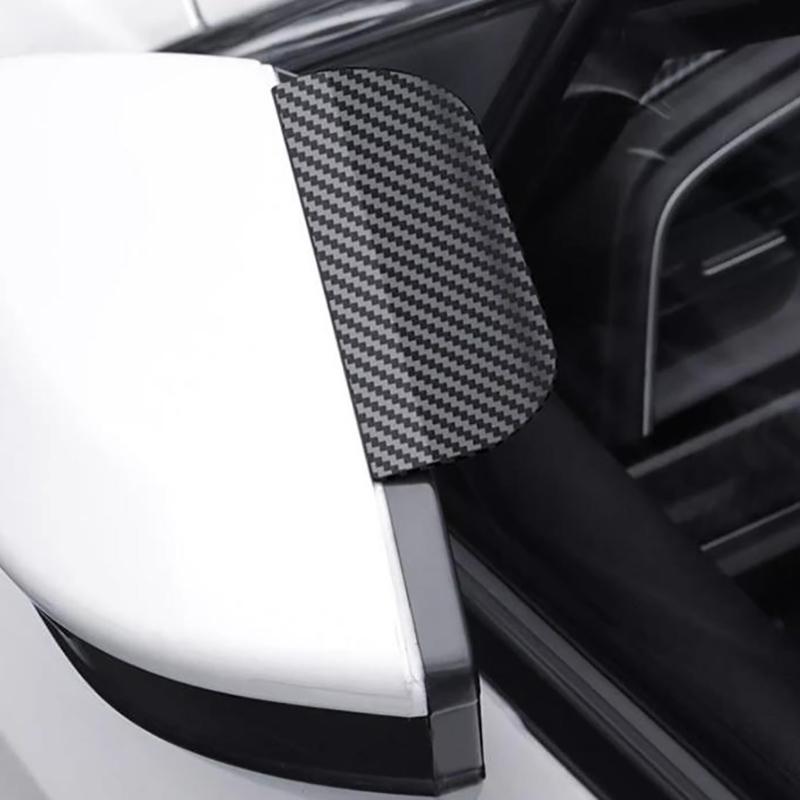 2Pcs Car Rearview Mirror Universal Rain Eyebrow Carbon Fiber Pattern Car Rain Shield Reversing Mirror Rain Cover Car Accessorie