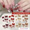 30Pcs Mixed Color Resin Line Bowknot Bow Tie Ribbon Nail Art Decorations DIY Manicure Rhinestones Accessories