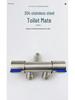 Badezimmer-Bidet-Set aus Edelstahl 304: Eckventil mit zwei Auslässen und Spülspritzpistole