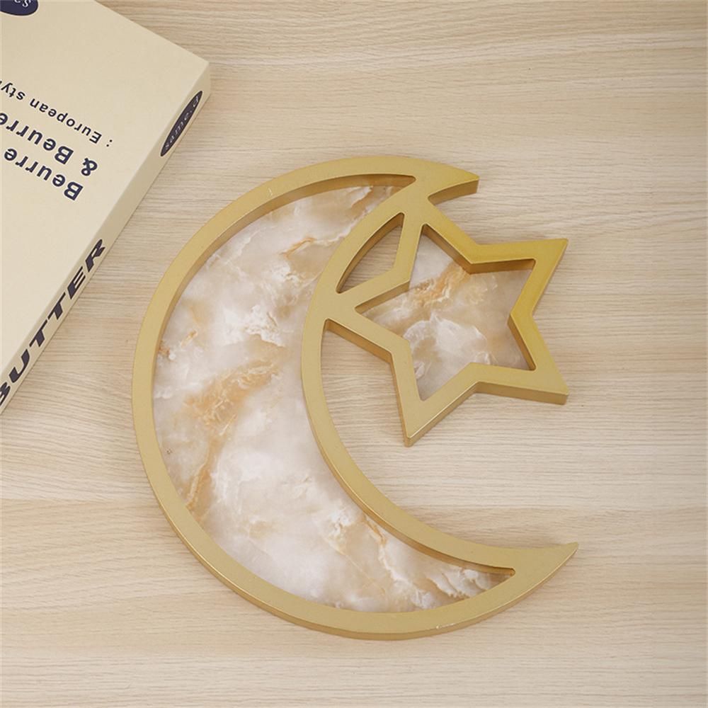 Star Moon Crafts Decoration Home Wooden Festival Decoration Fruit Tray Home Ethnic Crafts Decoration Serving Tray