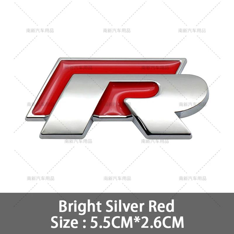 RUNTB1 VW 2026 Hot 3D Metal R Grille Badge Rear Tail Trunk Emblem Decal Stickers For Volkswagen VW Polo Passat Golf Jetta Tiguan Sagita