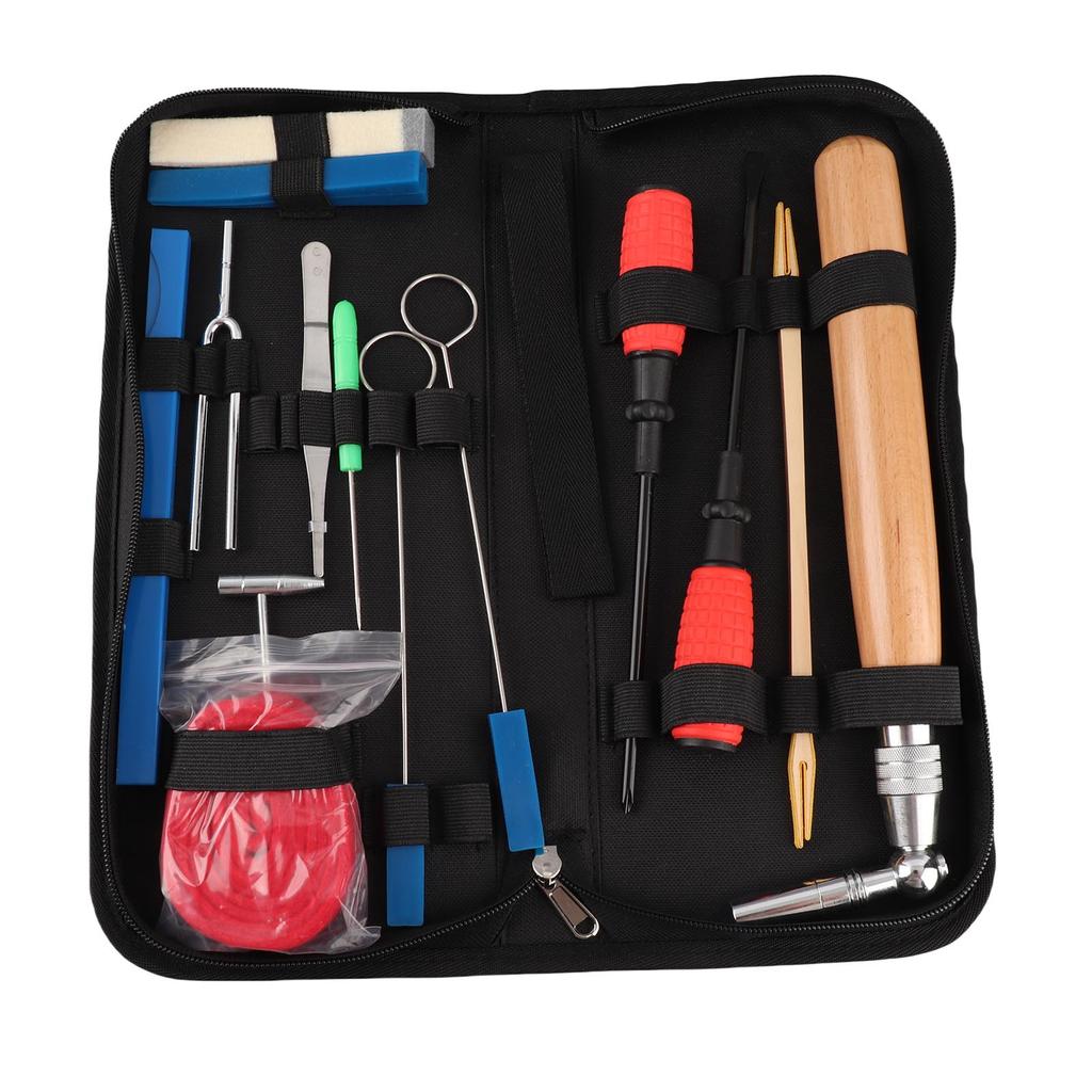 Professionelles Klavierstimmset 16-teiliges Klavierstimmer-Werkzeugset inklusive Stimmkeil Hebel Filz Klavierreparatur-Zubehör