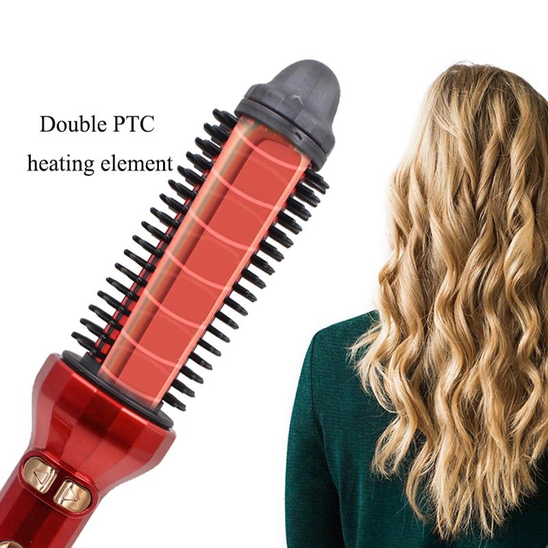 Professional Electric Rotation Automatic Hair Curler Wave Heated Hair Curler Dual Voltage 2 In 1 Hair Straightener and Curler