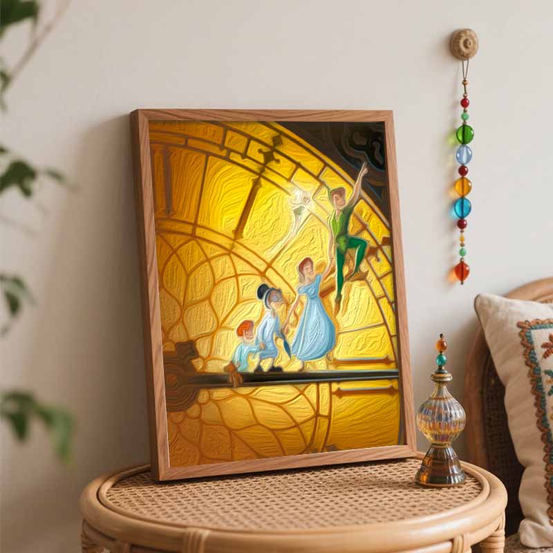 Disney DIY Oil Painting Art Painting Kit Peter Pan Home Wall Decor Handmade Gift For Fans Adults Canvas Art Decorative Wall Hanging