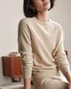 Women's Cashmere Crew Neck Loose Sweater - Soft, Skin-Friendly, Perfect for Autumn/Winter
