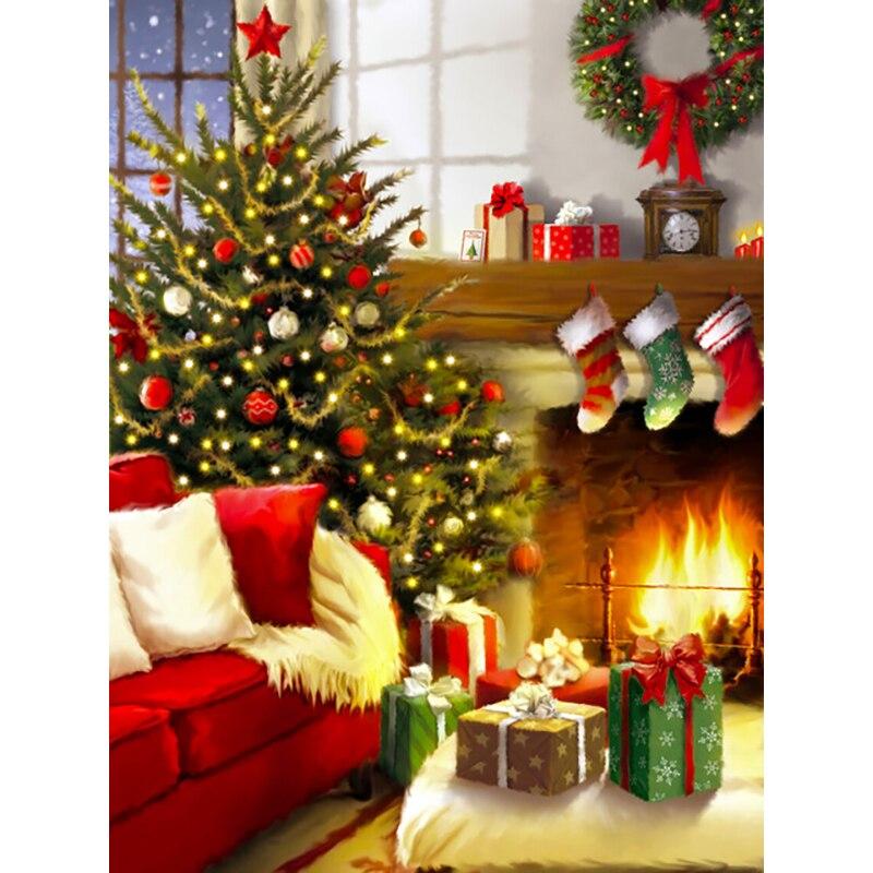 5D DIY Diamond Painting Christmas Tree Diamond Embroidery Cross Stitch Crafts Full Round Drill Home Decor Christmas Gift