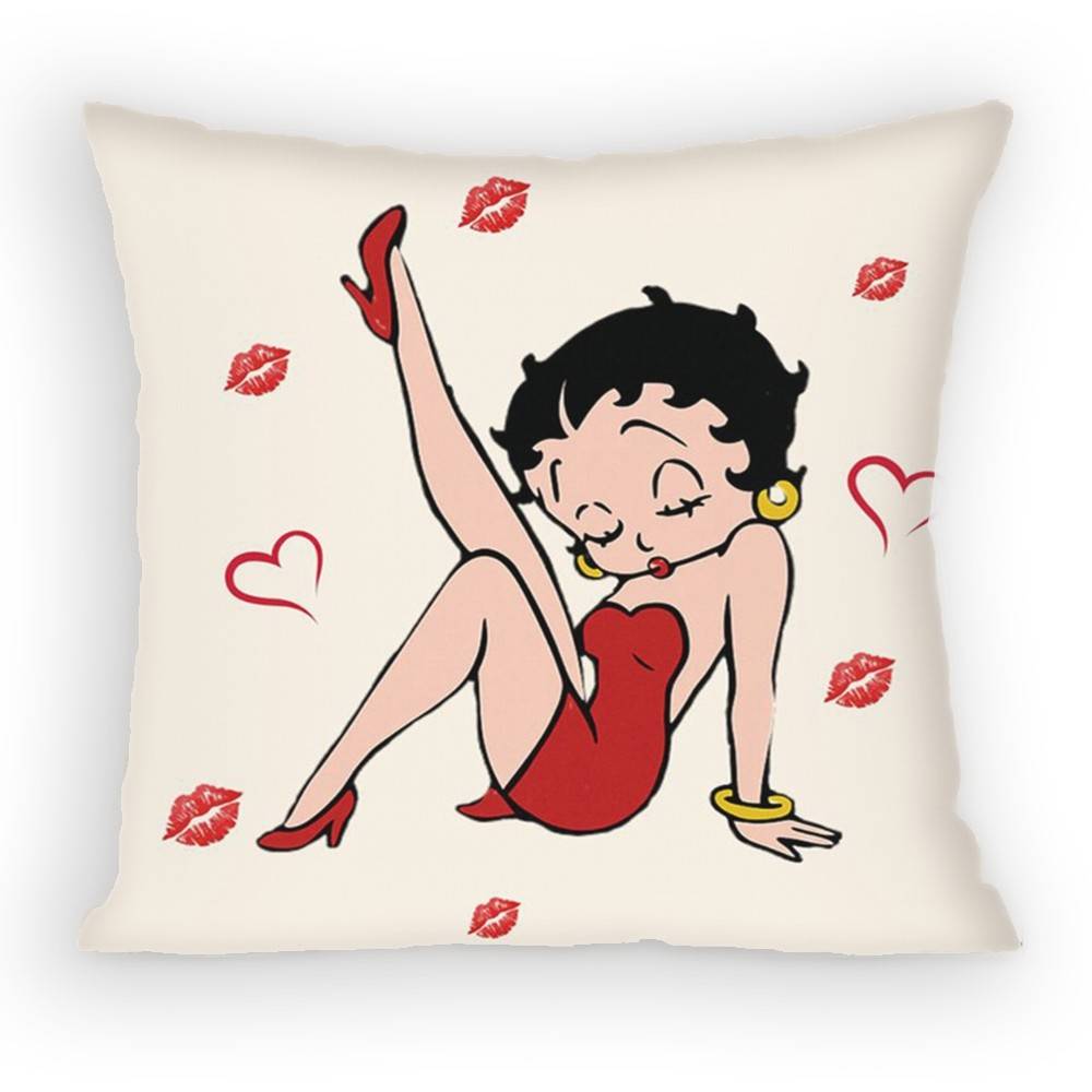 Classic CharacterAnime BBettys Boops Pillow Case Antidustmite Pillowcase Invisible zipper silky short plush Sofa cushion cover