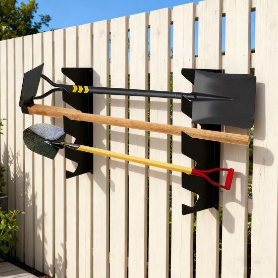 2 st Väggmonterad Verktygsorganisatorställ Kraftig Metall Multifunktionell Garage Förråd Trädgårdsredskap Förvaringshållare