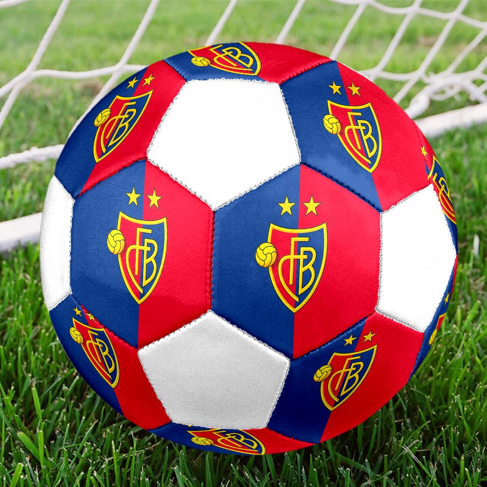 1PC FC Basel Club Size 5 Soccer Ball PrahaIndoor Soccer Ball Colorful All Ages Machine Stitched PVC Competition Ready Durable High-Bounce