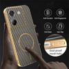 For Xiaomi Poco M7 Pro 5G Phone Case Carbon Fiber Textured Electroplated TPU Back Cover