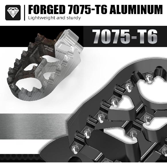 Foot Pegs Motorcycle Compatible with Yamaha YZ65 2018-2021 YZ85 2002-2021 YZ125 1997-2021 YZ125X 2017-2021 YZ250 1998-2021 YZ250X 2016-2021 YZ250F