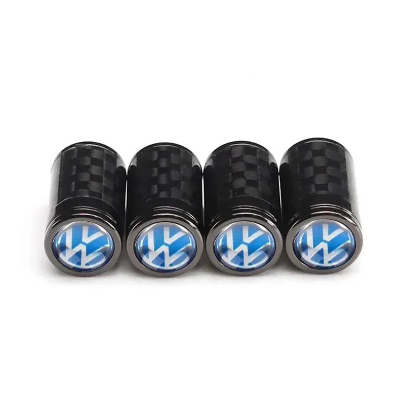 New 4pcs Car Wheel Valve Caps for Volkswagen Passat Tiguan Golf Bora Jetta Beetle Scirocco Sharan Sagitar Tire Dust Cover S