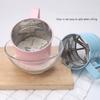 Semi Automatic Flour Sifter Handheld Push-Type Mesh Shaker for Baking Cakes Cookies Powdered Sugar Cocoa Powder Kitchen Tool