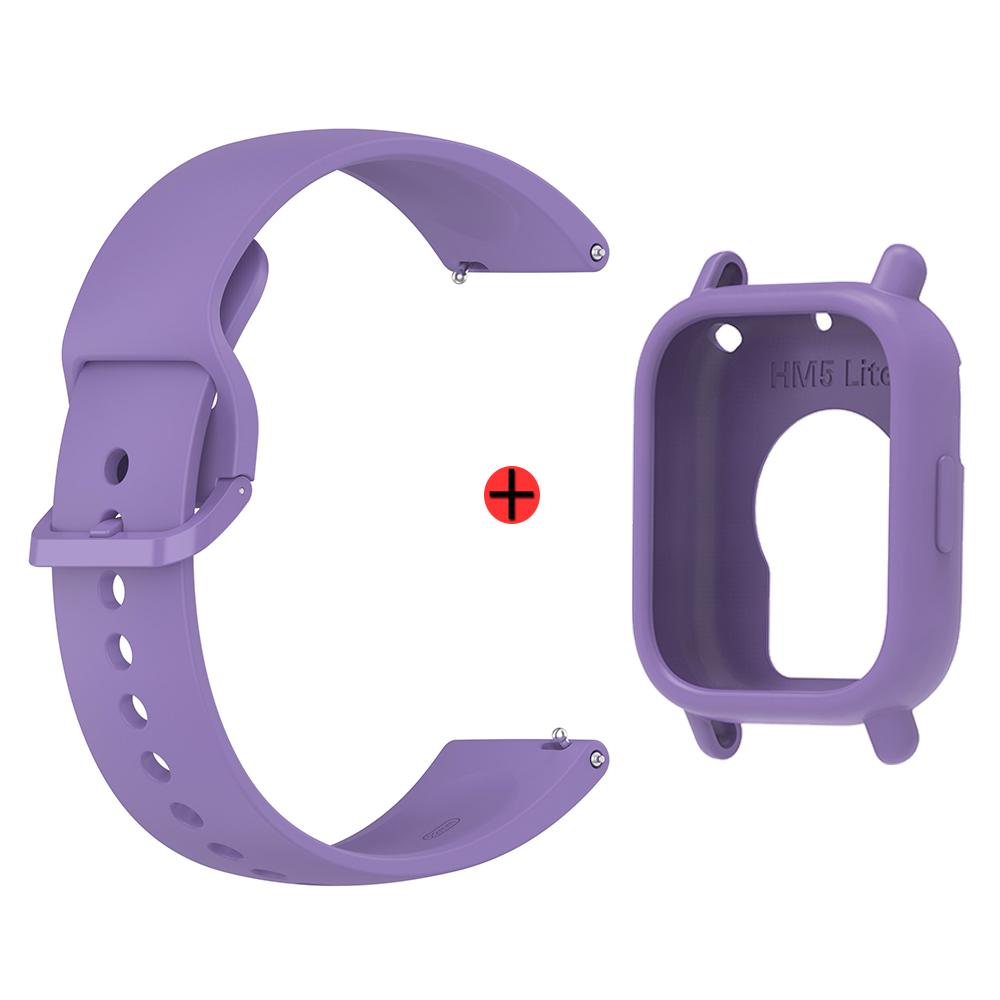 Pro Redmi Watch 5 Lite Silikonový řemínek k hodinkám + Pouzdro Sportovní pásek Spona stejné barvy Náhradní náramek pro Redmi Watch 5 Lite