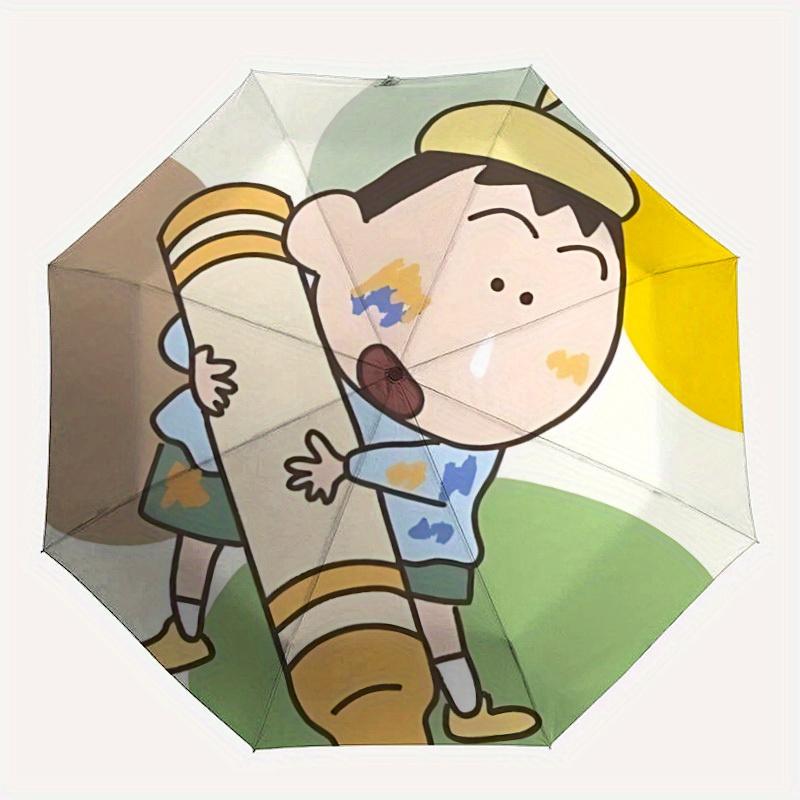 

1pc Crayon Shin-chan Boochan Automatic Open/Close Umbrella Sturdy Iron Frame, Compact Travel Umbrella - Perfect Gift for Women, Men a0829150