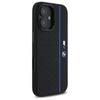 BMW Bmhmp16S23Sheb iPhone 16 6.1        Czarny/Black Hardcase Silikonowy Sześciokąt Niebieska Linia Magsafe