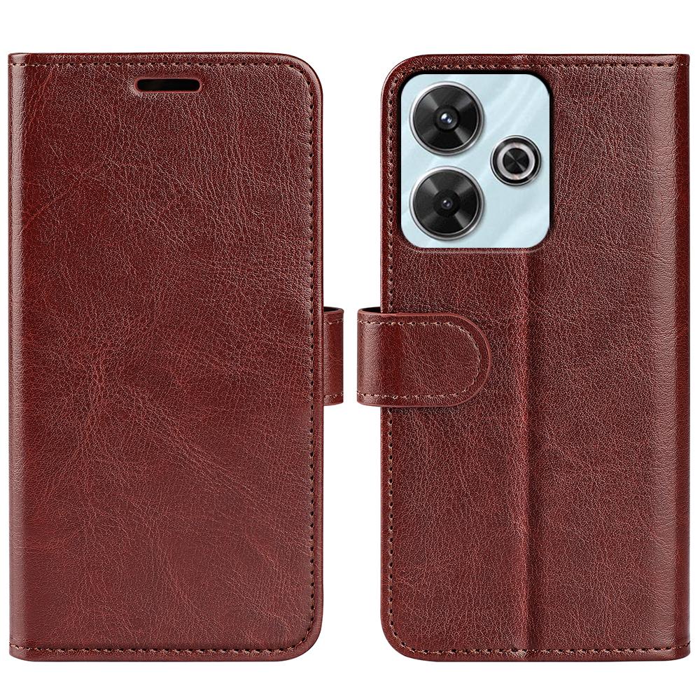 For Xiaomi Redmi 13 5G/13 4G/Note 13R 5G/Poco M6 4G Case Leather Phone Cover Crazy Horse Texture
