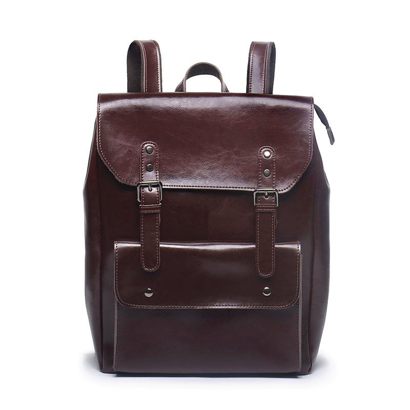 

Ретро рюкзак из коровьей кожи женский японский кожаный рюкзак большой емкости унисекс сумка для пары компьютерная сумка