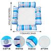 Single Foldable Mesh Inflatable Floating Row 4 Tube Striped Water Hammock Thickened PVC Portable Pool Beach Water Entertainment