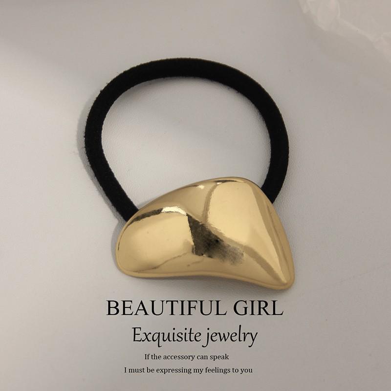 Minimalist Metal Hair Ring - New Korean Style High-End Ponytail Tie Rubber Band.