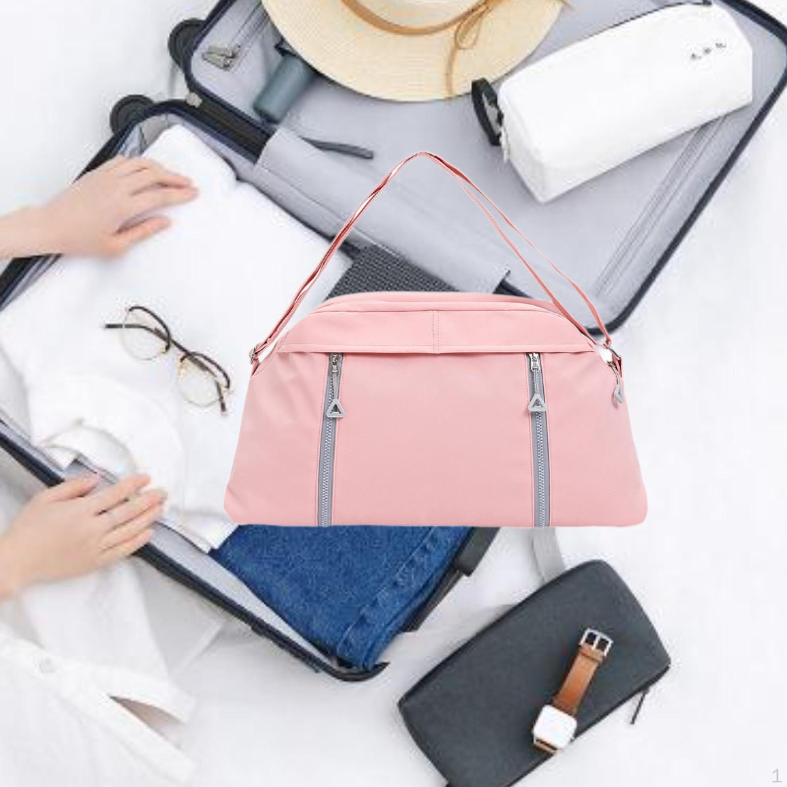 

Дорожная дорожная сумка для ручной клади, водонепроницаемая, для женщин и мужчин, для выходного дня в спортзале розовый