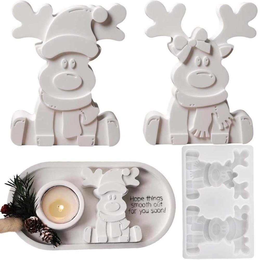 New 3D Reindeer Silicone Mold Sitting Position Cute Resin Casting Mold Handmade Craft DIY Craft Mold Home Decor
