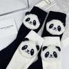 Cotton Booties Socks Cute 3D Panda Doll Crew Socks Cartoon Ankle Socks Casual Calf Socks Student Girls Middle Tube Socks