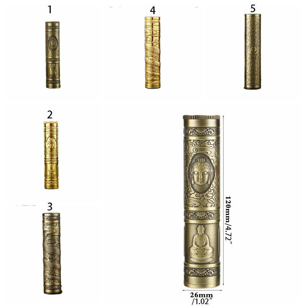 Chinese Dragon Buddha Incense Box Skull Sealed Cigarette Box Relief Incense Barrel  Home Decor