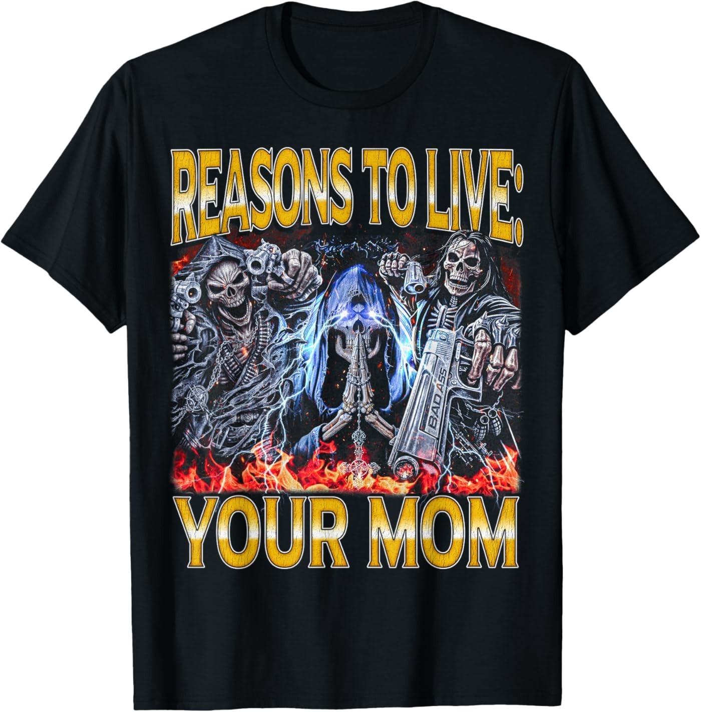 Your Mom - Edgy Skeleton Hard Skeleton Meme T-Shirt S
