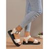 New Large-sized Solid-colored Thick-soled Sandals