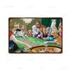 Dog Playing Poker Game Game Poster Tin Sign Cafe bar Home Wall Art Decoration Retro Metal Tin Sign 8x12 inch
