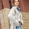 ELLE French Style Mid-Length Trench Coat